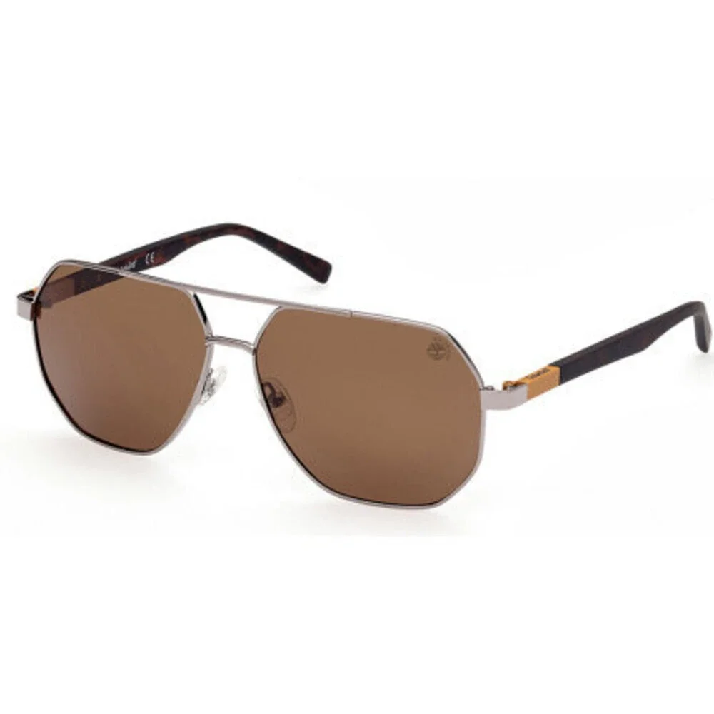 NWT TIMBERLAND TB9271 08H 60 Shiny Gunmetal Sunglasses